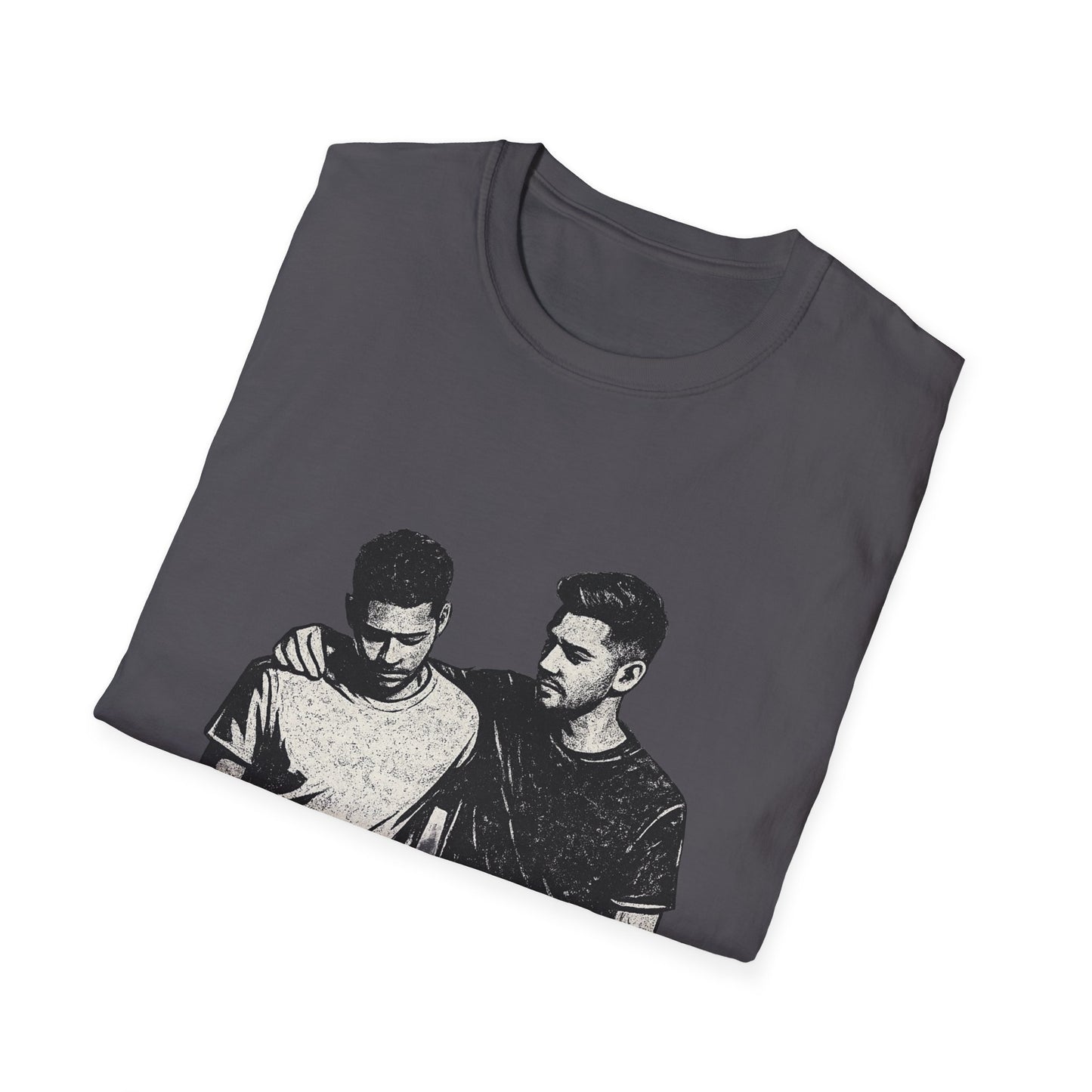 Men's Mental Health T-Shirt — "On a Mission to Listen" / "You Are Not Alone"