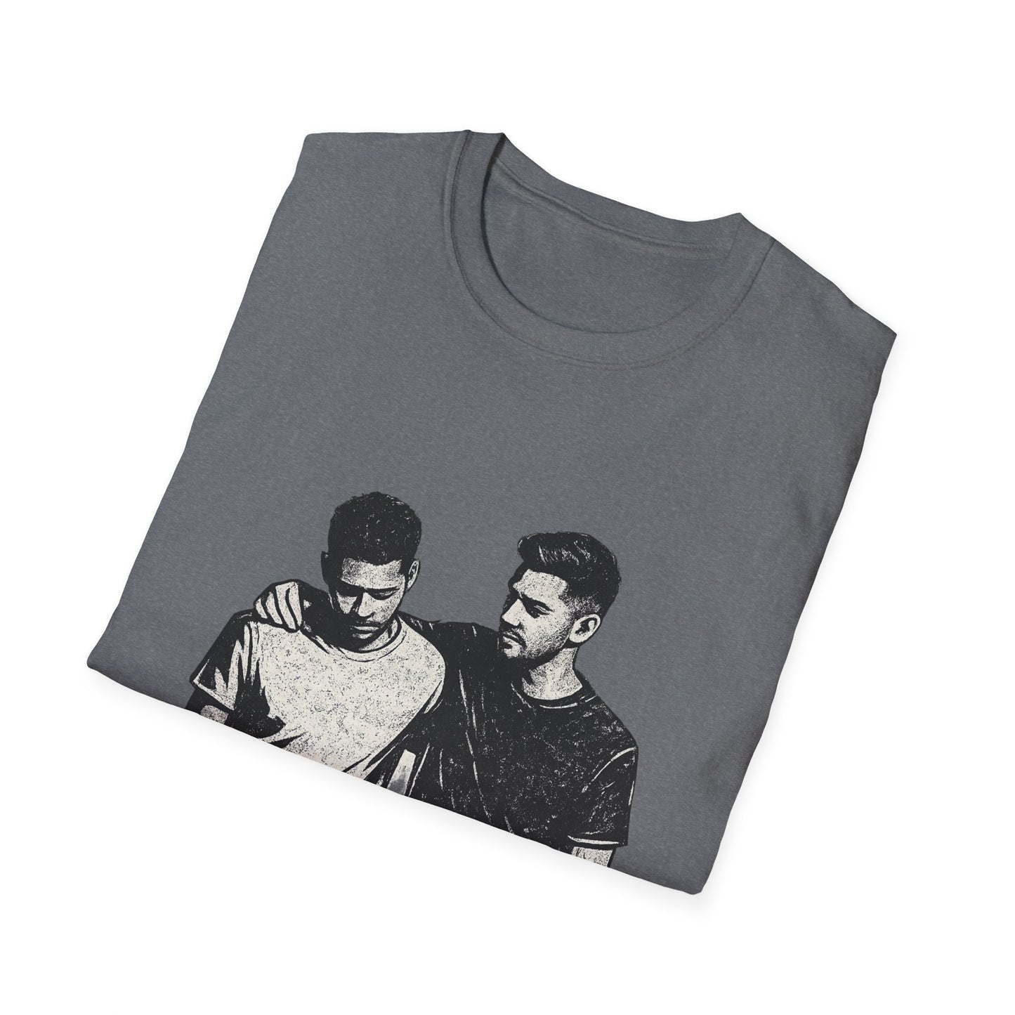 Men's Mental Health Tee — "On a Mission to Listen" / "You Are Not Alone"