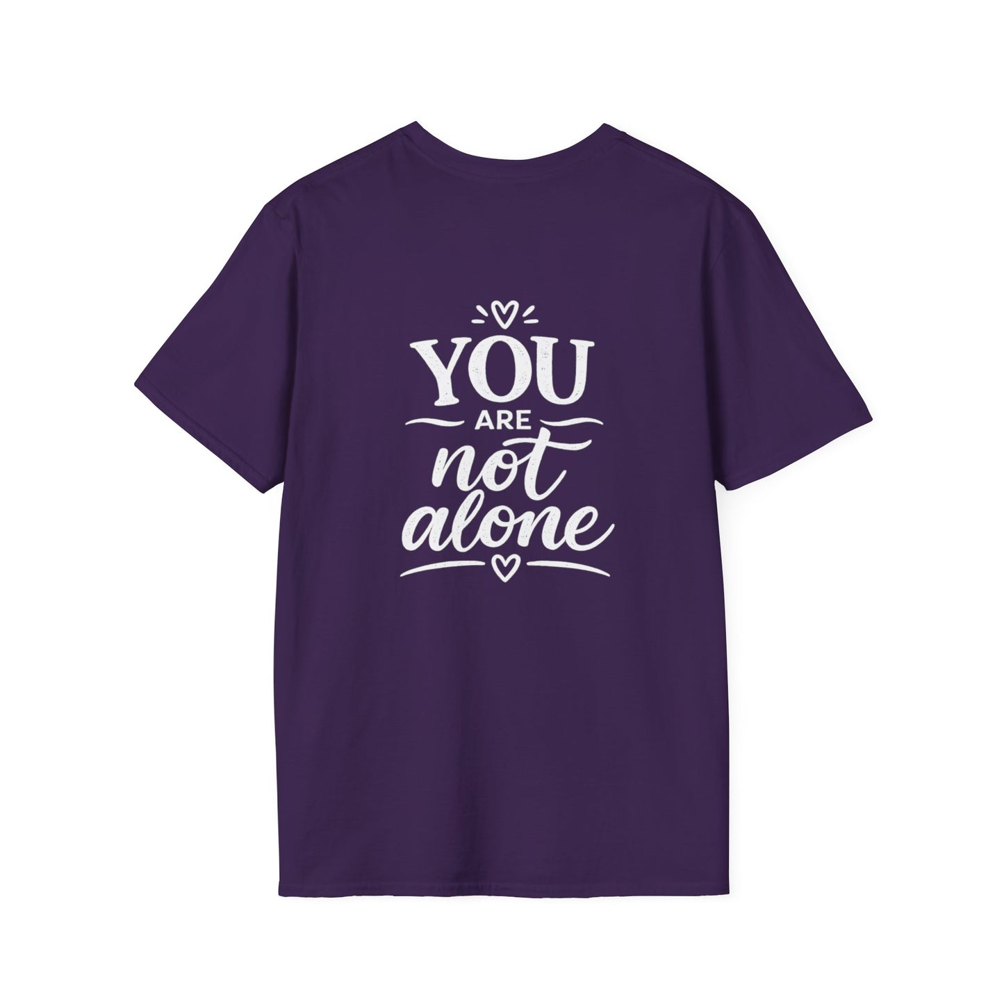 Men's Mental Health T-Shirt — "On a Mission to Listen" / "You Are Not Alone"