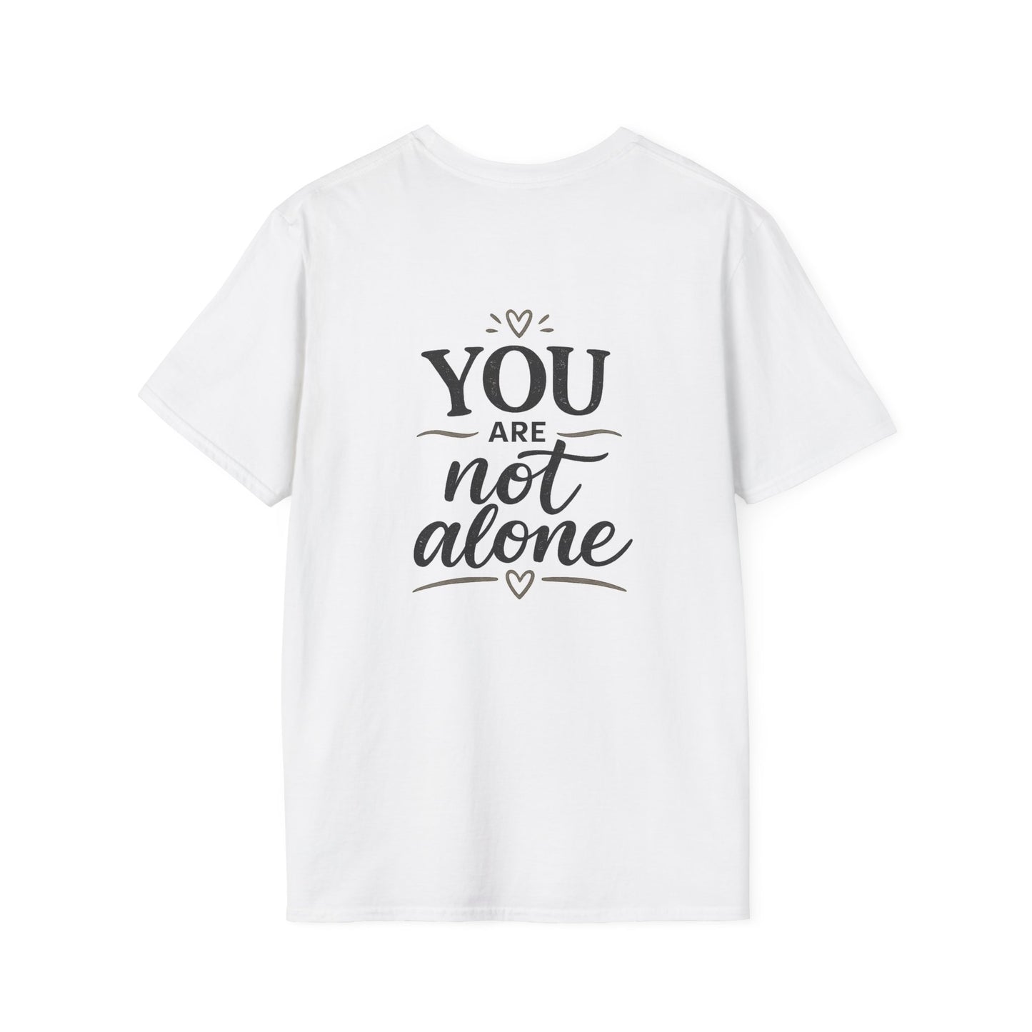 Men's Mental Health Tee — "On a Mission to Listen" / "You Are Not Alone"