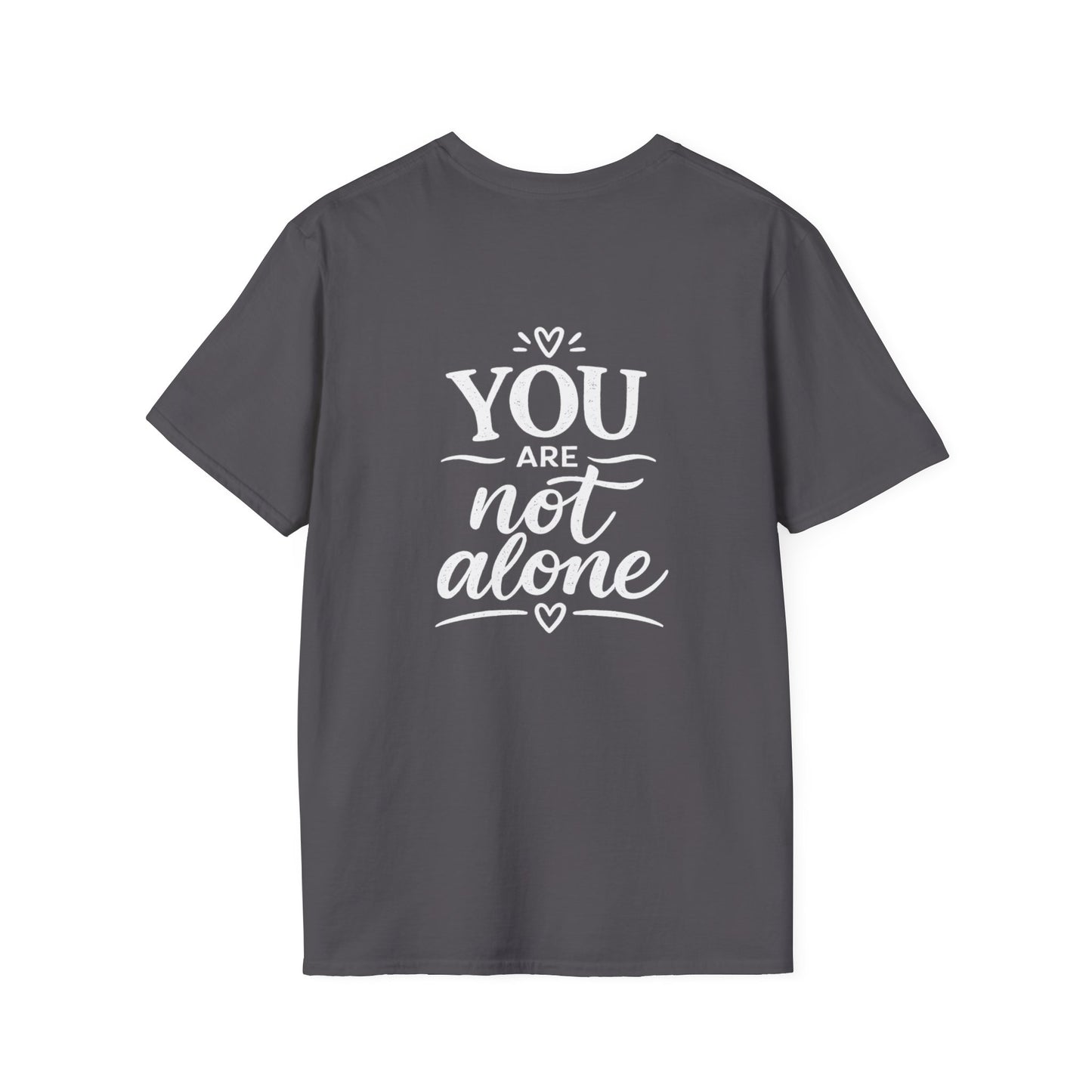 Men's Mental Health T-Shirt — "On a Mission to Listen" / "You Are Not Alone"