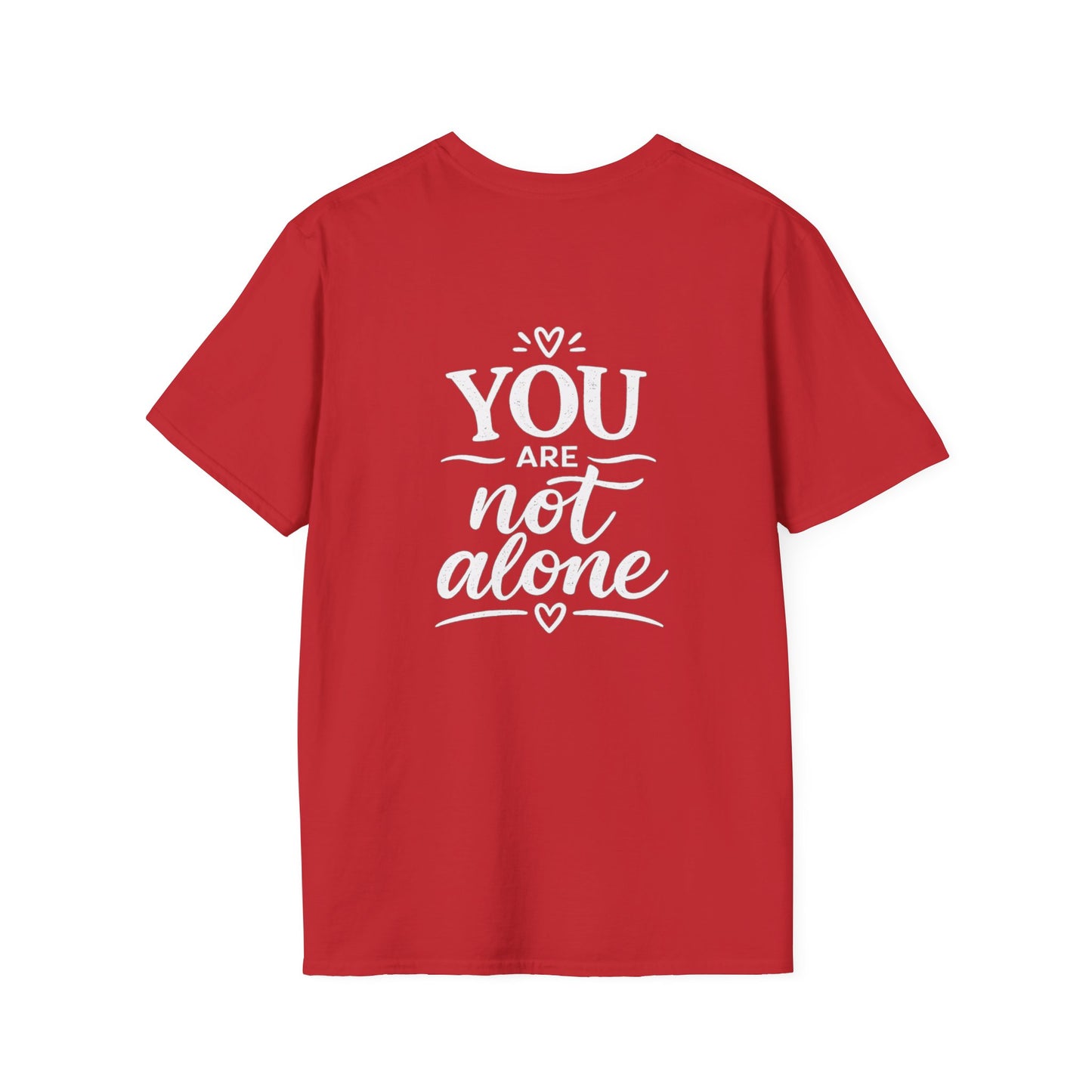 Men's Mental Health T-Shirt — "On a Mission to Listen" / "You Are Not Alone"