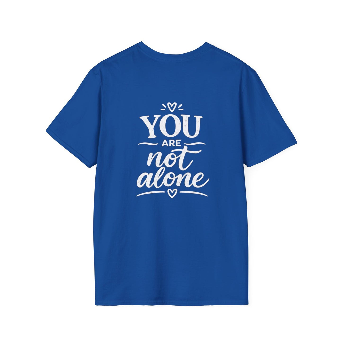 Men's Mental Health T-Shirt — "On a Mission to Listen" / "You Are Not Alone"