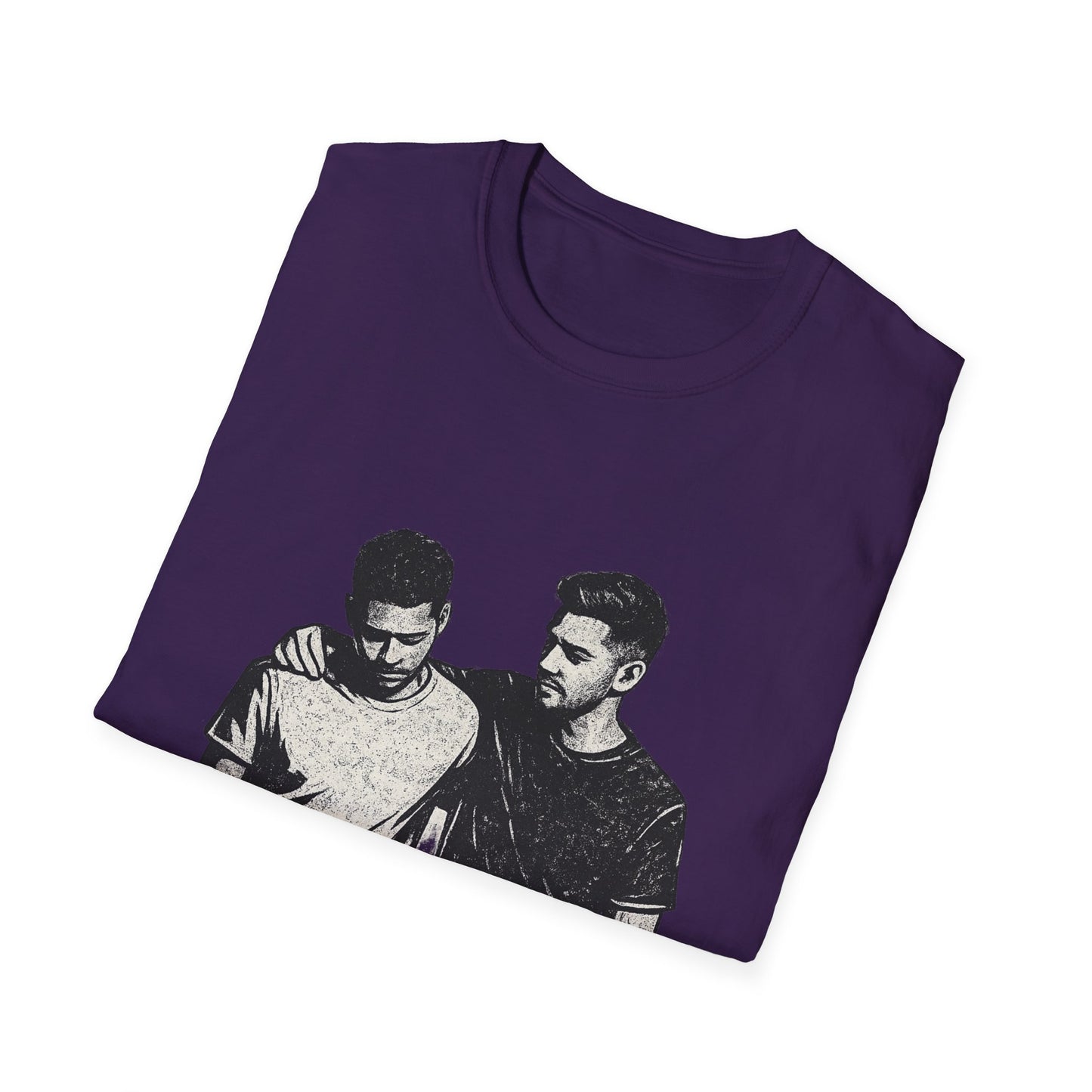 Men's Mental Health T-Shirt — "On a Mission to Listen" / "You Are Not Alone"