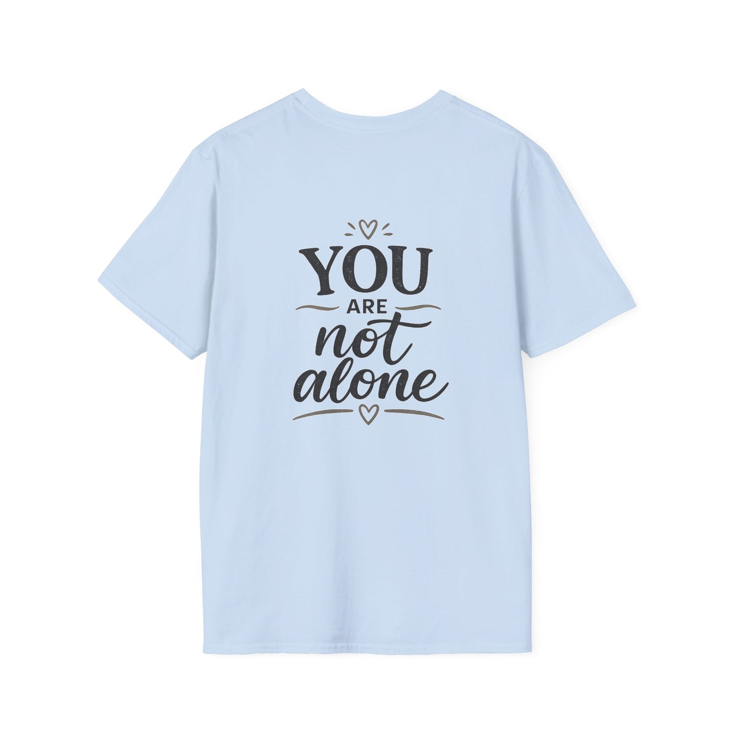 Men's Mental Health Tee — "On a Mission to Listen" / "You Are Not Alone"