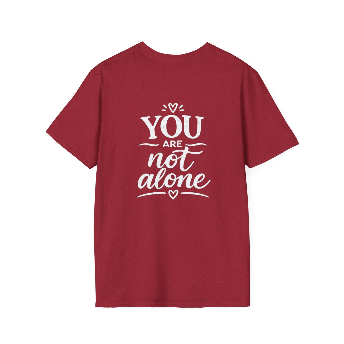 Men's Mental Health T-Shirt — "On a Mission to Listen" / "You Are Not Alone"