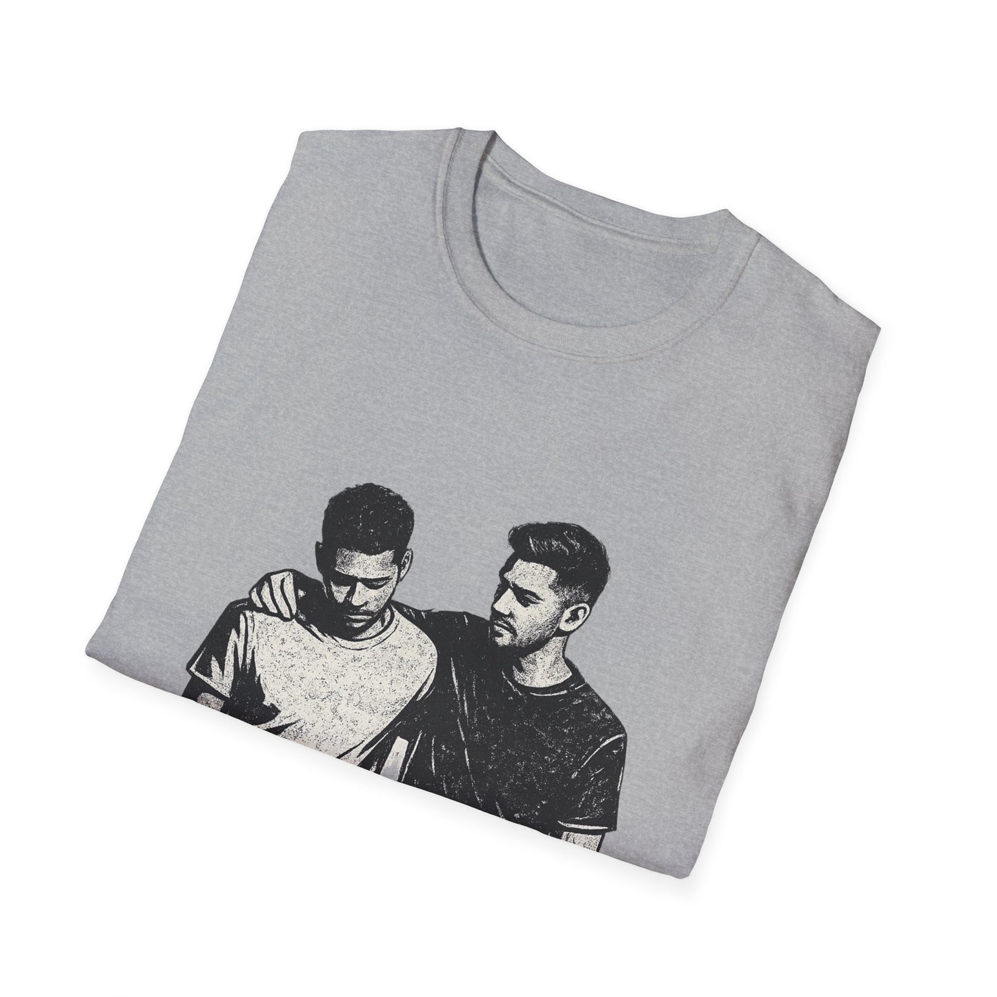 Men's Mental Health Tee — "On a Mission to Listen" / "You Are Not Alone"
