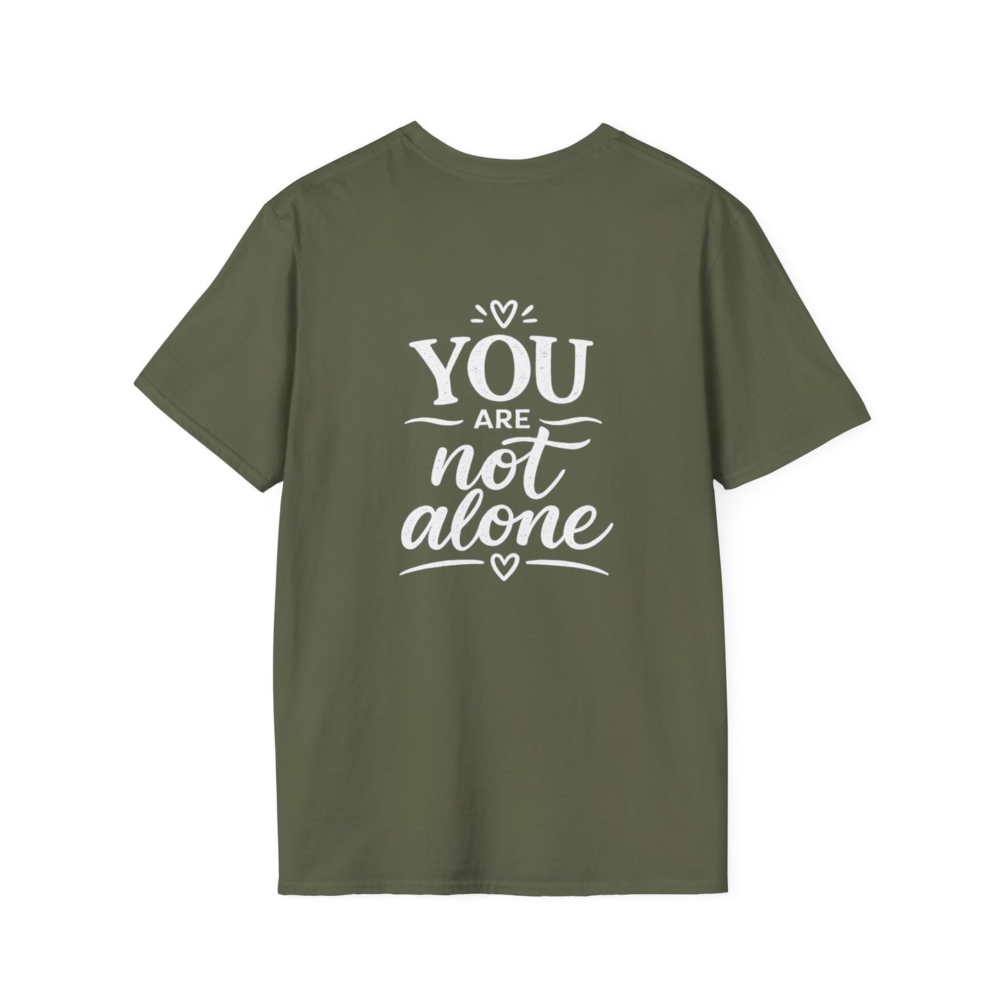 Men's Mental Health T-Shirt — "On a Mission to Listen" / "You Are Not Alone"