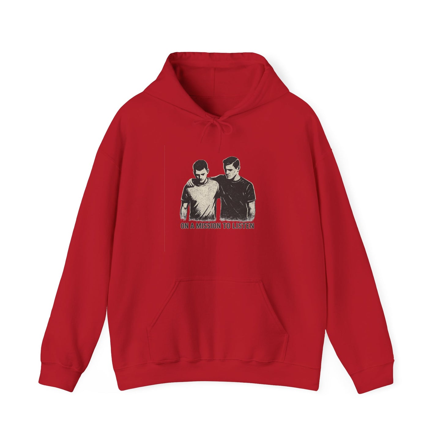Men’s Mental Health Hoodie — “On a Mission to Listen” / “You Are Not Alone”