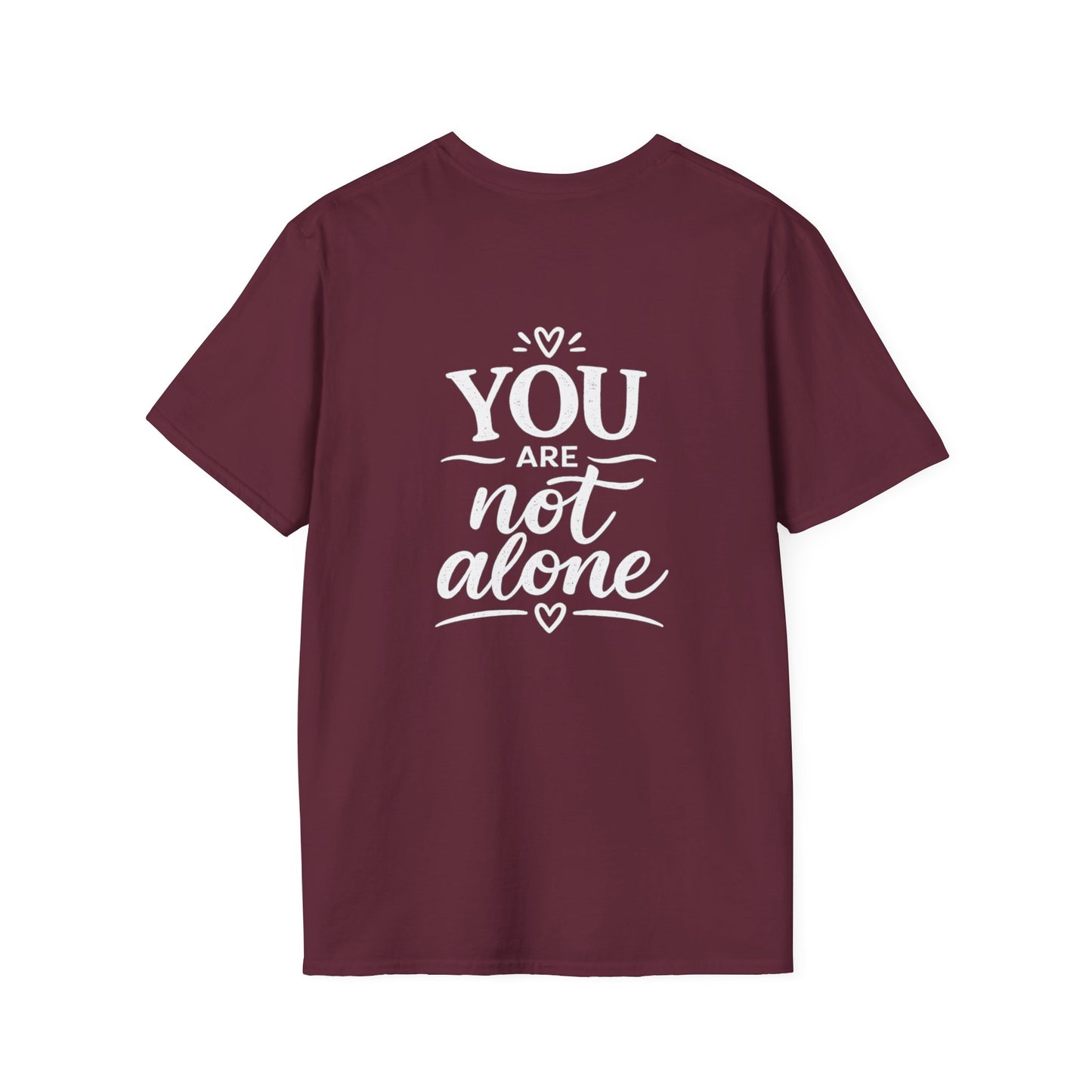Men's Mental Health T-Shirt — "On a Mission to Listen" / "You Are Not Alone"