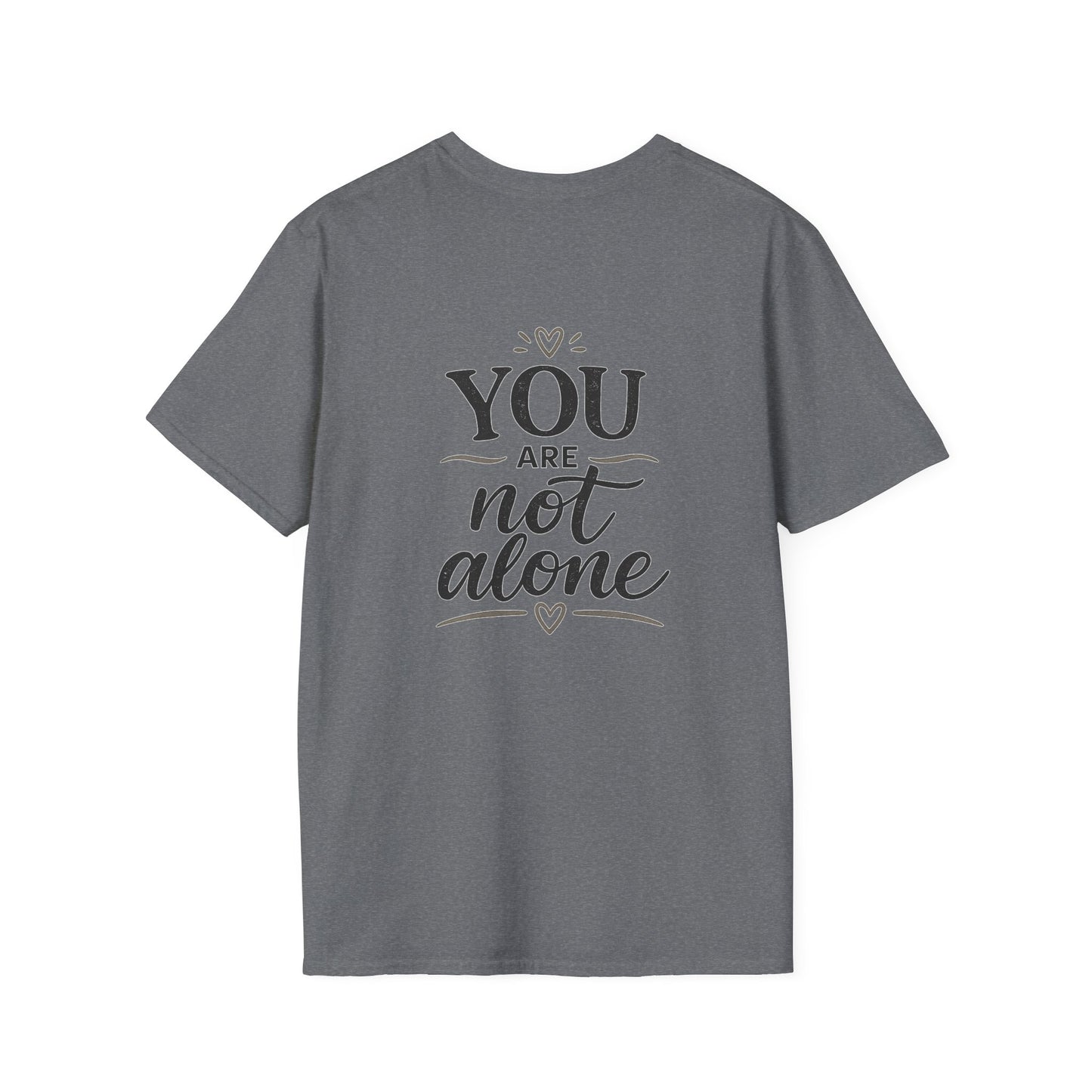 Men's Mental Health Tee — "On a Mission to Listen" / "You Are Not Alone"