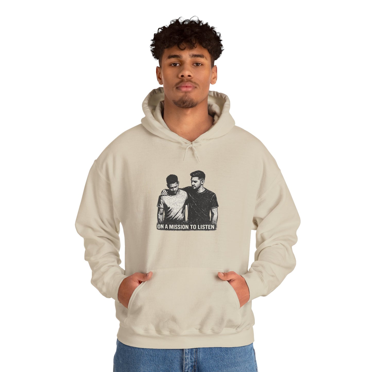 Mental Health Hoodie — "On a Mission to Listen" / "You Are Not Alone"