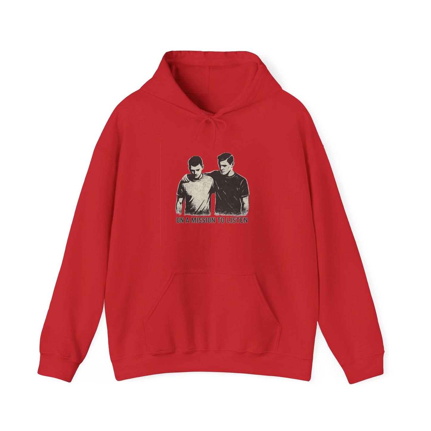Men’s Mental Health Hoodie — “On a Mission to Listen” / “You Are Not Alone”