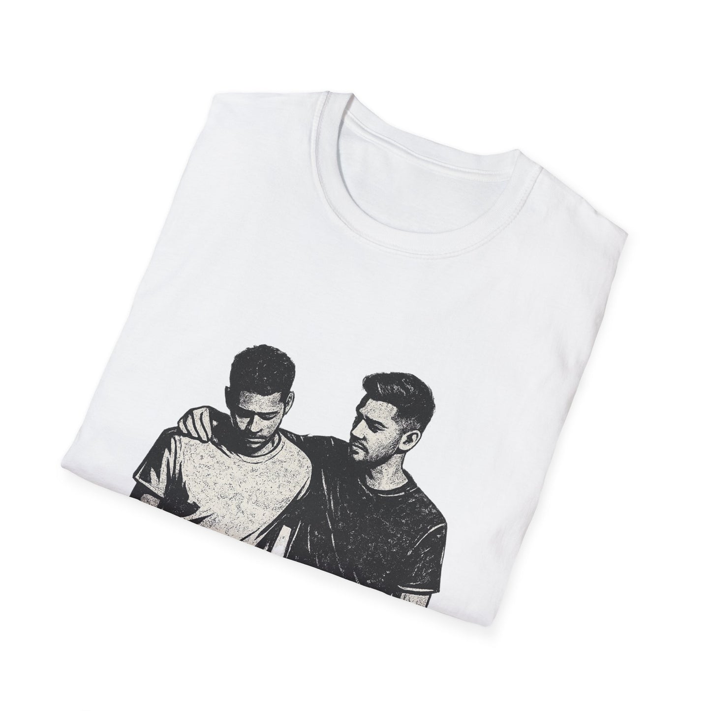 Men's Mental Health Tee — "On a Mission to Listen" / "You Are Not Alone"