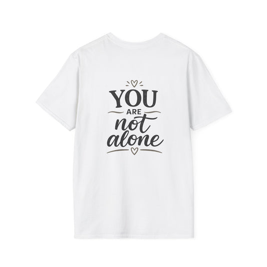 Women's Mental Health Support T-Shirt — "On a Mission to Listen" / "You Are Not Alone"