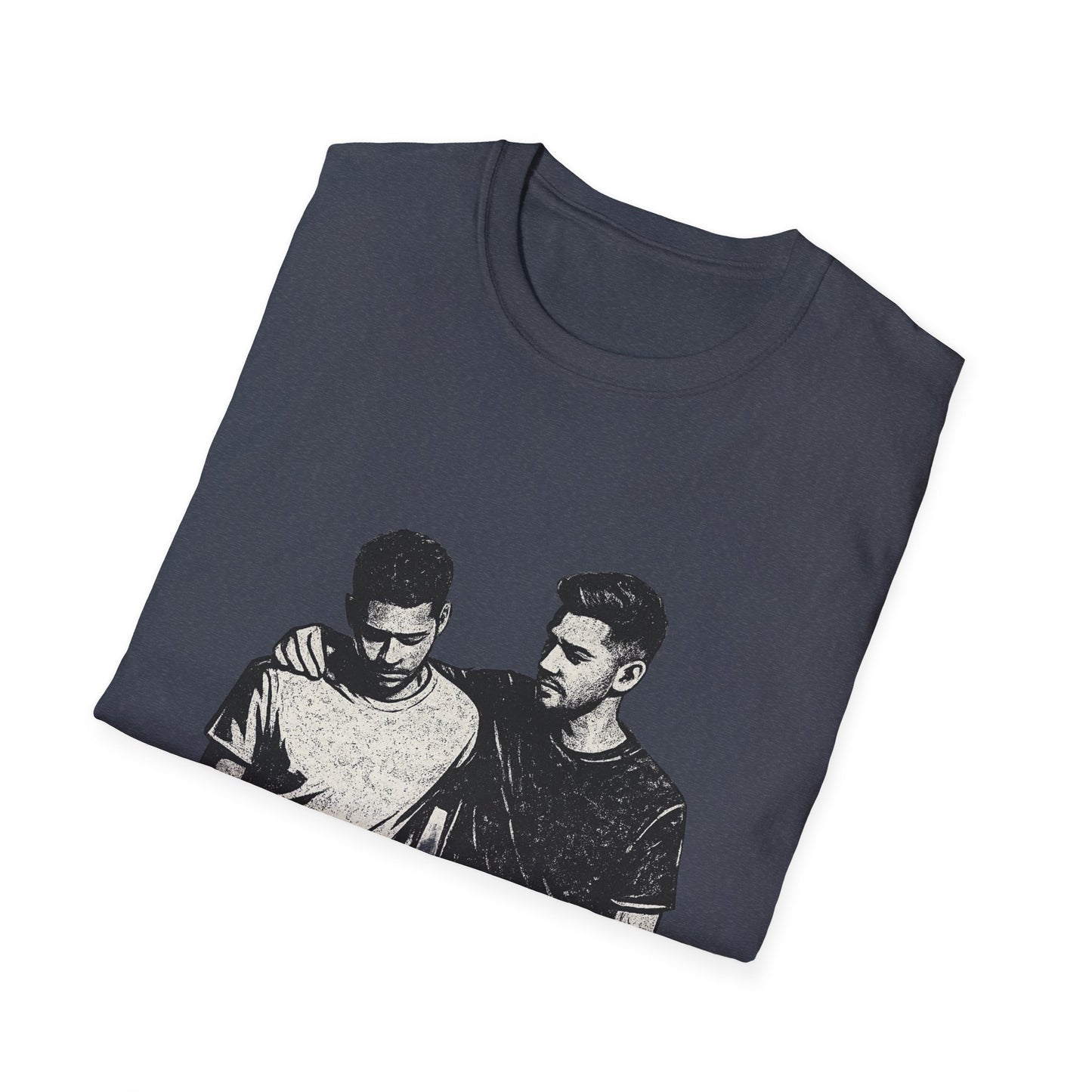 Men's Mental Health T-Shirt — "On a Mission to Listen" / "You Are Not Alone"