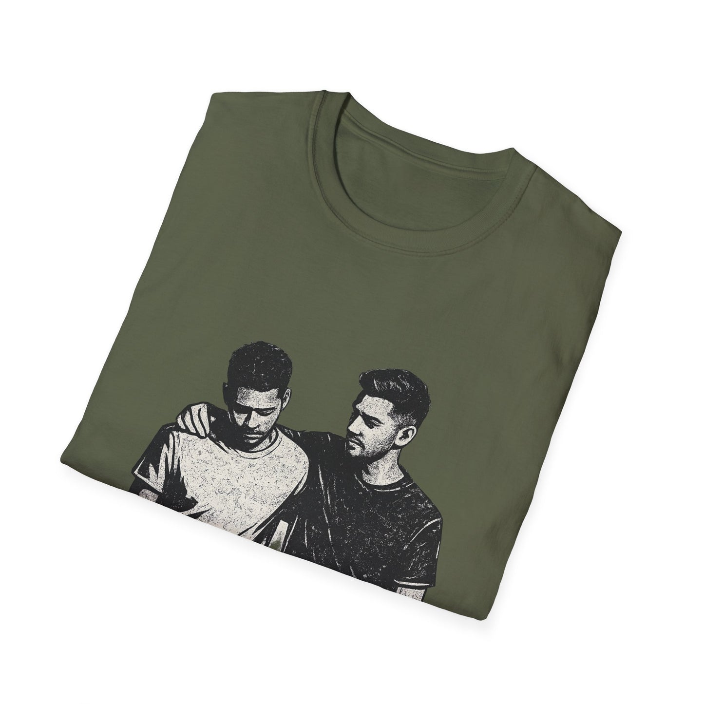 Men's Mental Health T-Shirt — "On a Mission to Listen" / "You Are Not Alone"