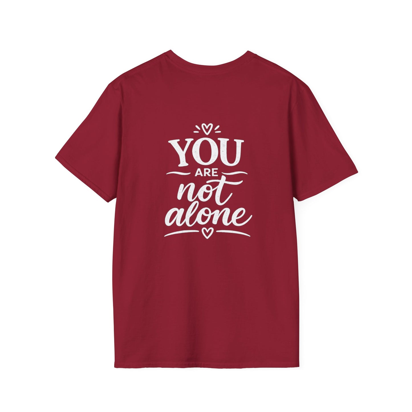Men's Mental Health T-Shirt — "On a Mission to Listen" / "You Are Not Alone"