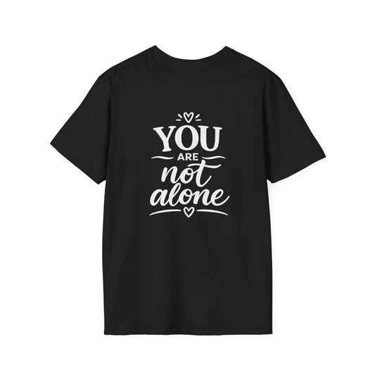 Women's Mental Health Support T-Shirt — "On a Mission to Listen" / "You Are Not Alone"