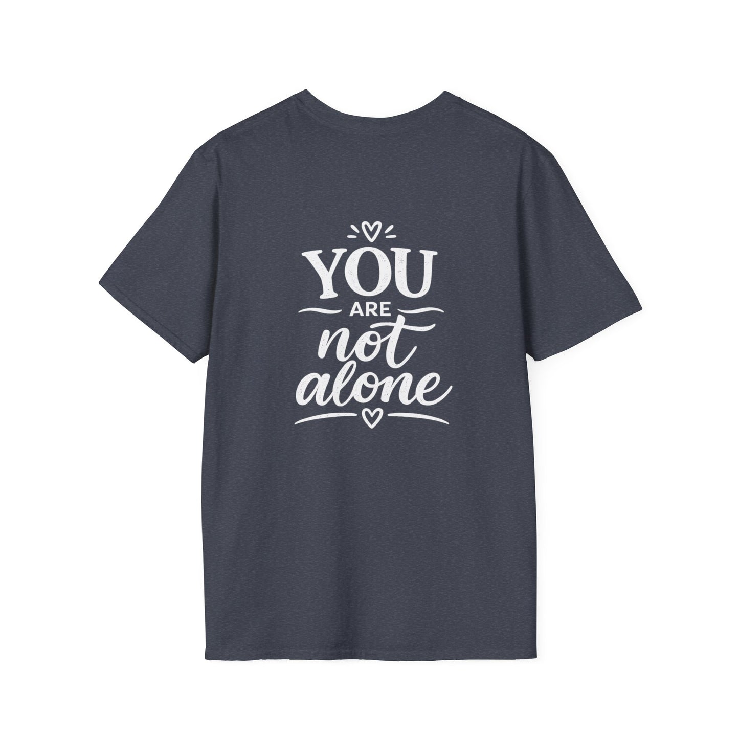 Men's Mental Health T-Shirt — "On a Mission to Listen" / "You Are Not Alone"