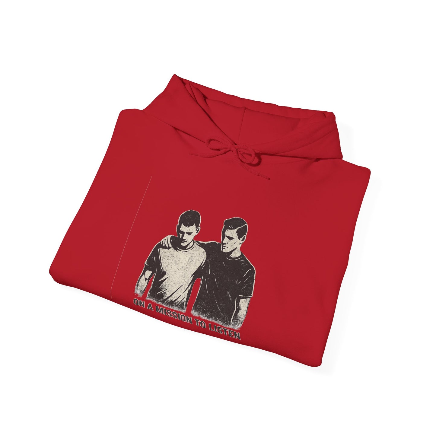 Men’s Mental Health Hoodie — “On a Mission to Listen” / “You Are Not Alone”