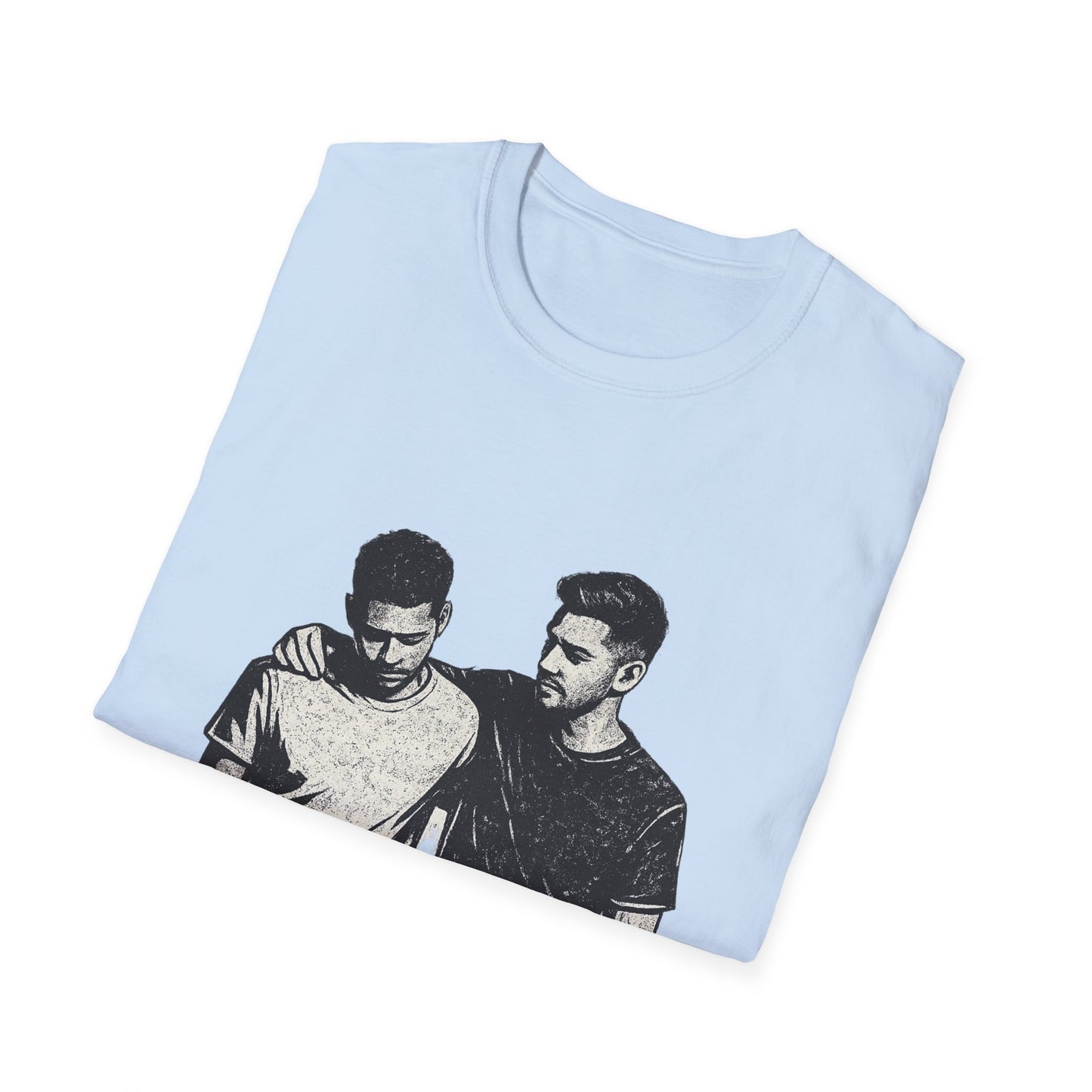 Men's Mental Health Tee — "On a Mission to Listen" / "You Are Not Alone"