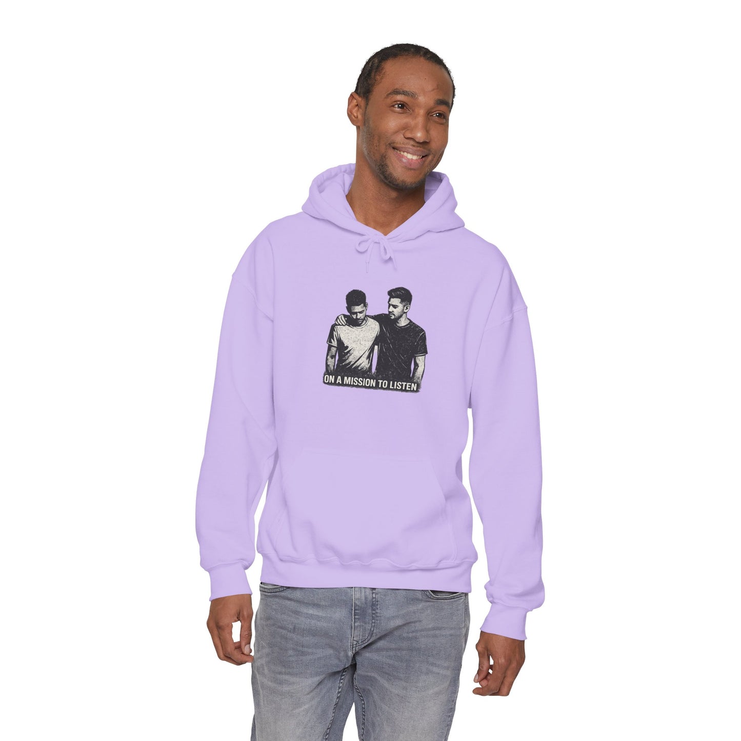 Mental Health Hoodie — "On a Mission to Listen" / "You Are Not Alone"