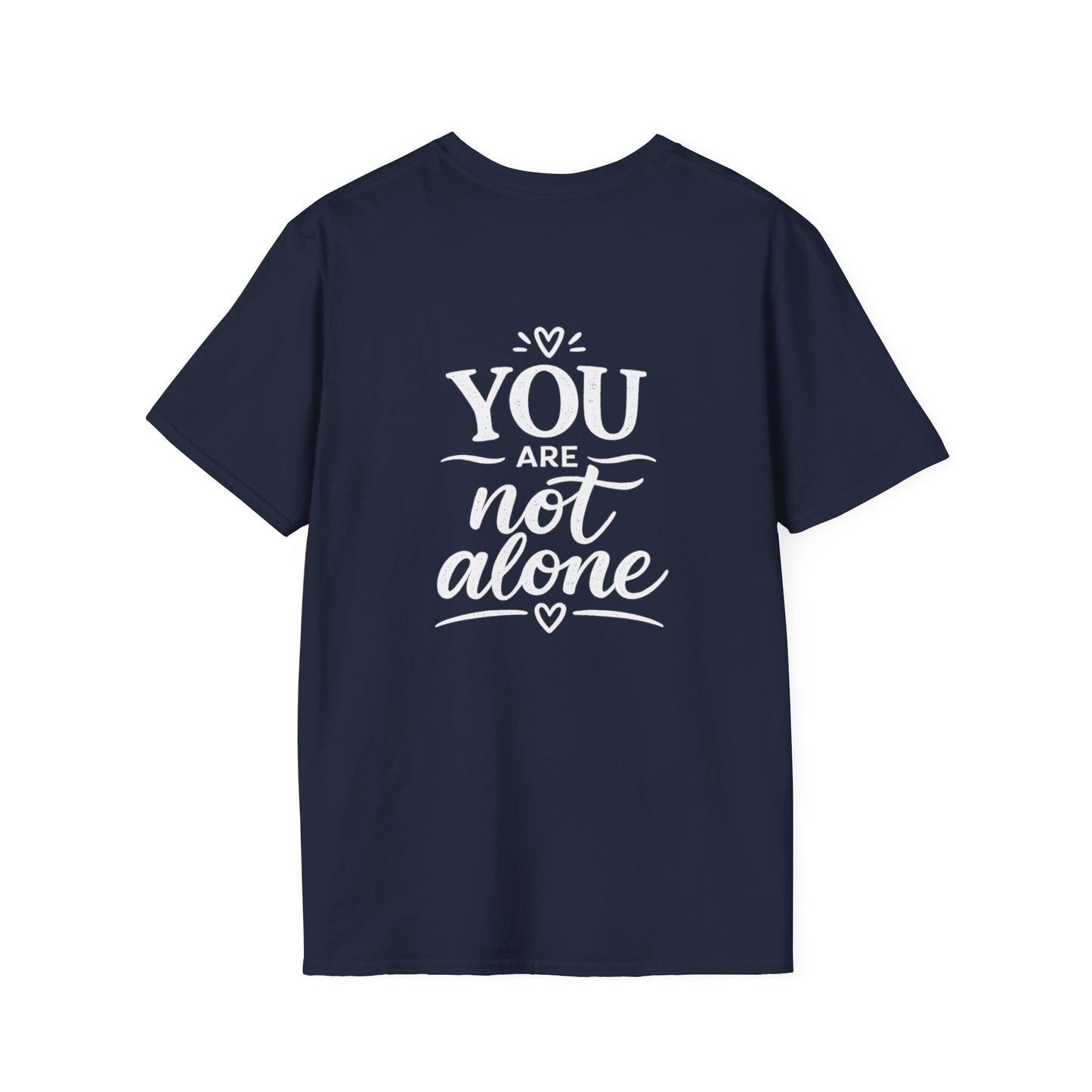 Men's Mental Health T-Shirt — "On a Mission to Listen" / "You Are Not Alone"