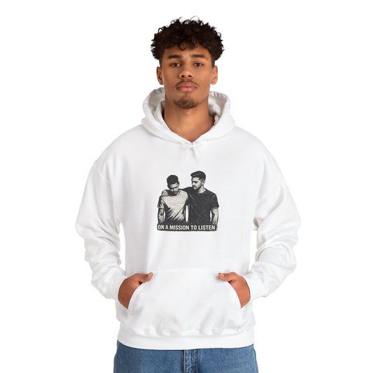 Mental Health Hoodie — "On a Mission to Listen" / "You Are Not Alone"