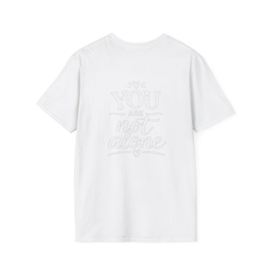 Women's Mental Health Support T-Shirt — "On a Mission to Listen" / "You Are Not Alone"