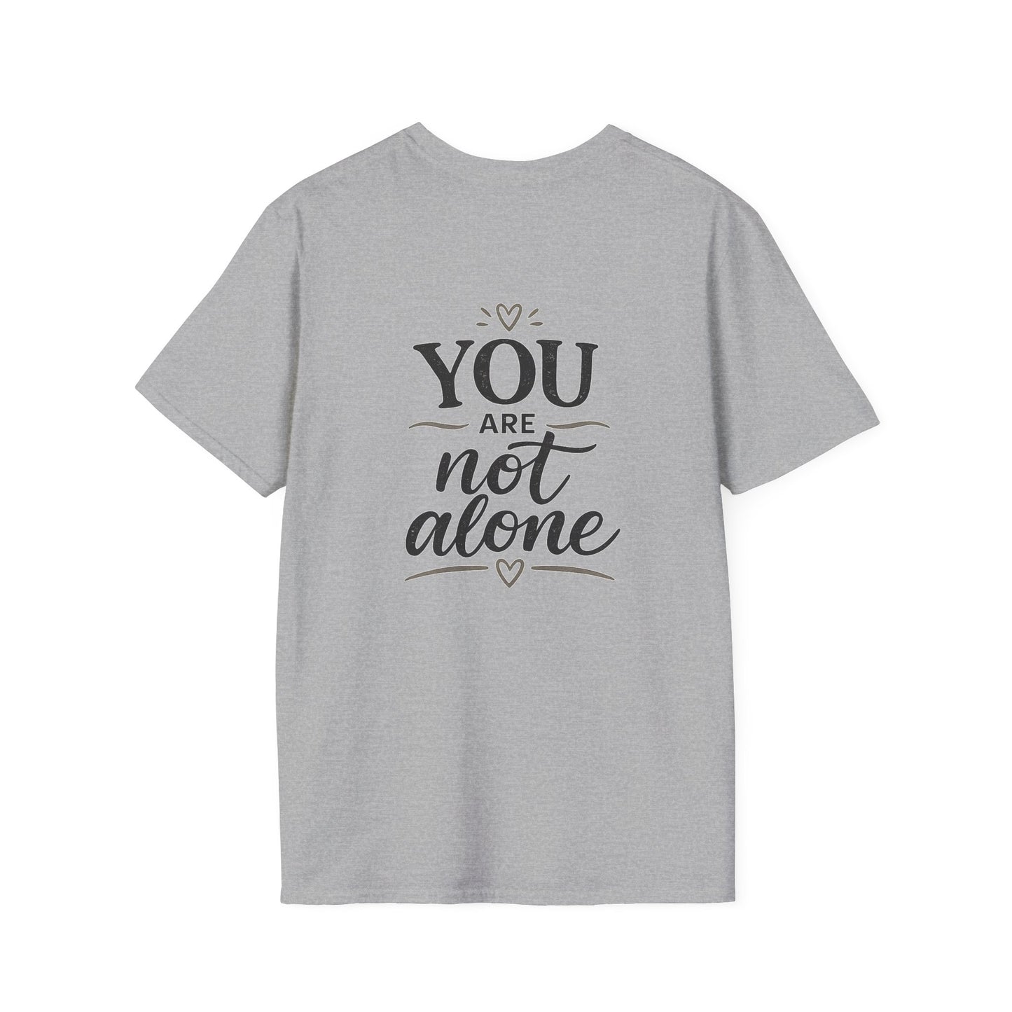 Men's Mental Health Tee — "On a Mission to Listen" / "You Are Not Alone"
