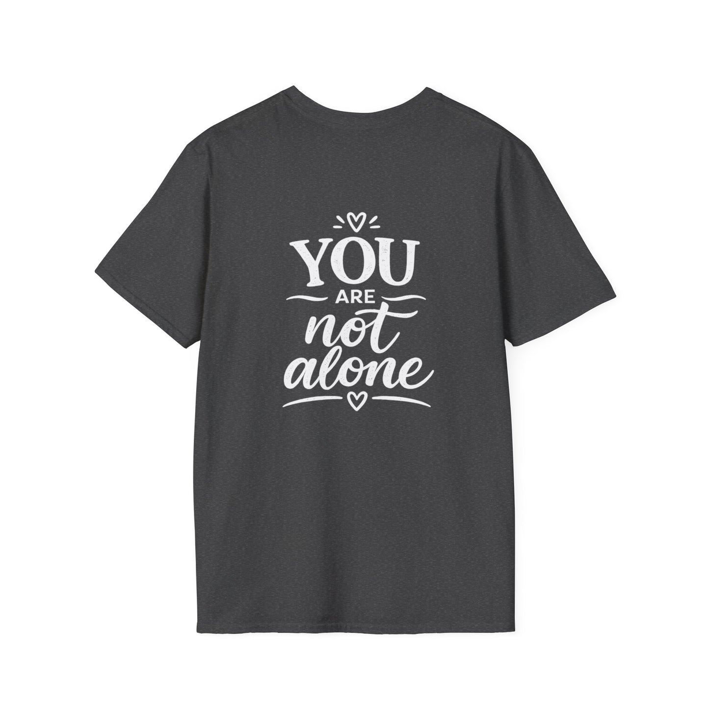 Men's Mental Health T-Shirt — "On a Mission to Listen" / "You Are Not Alone"